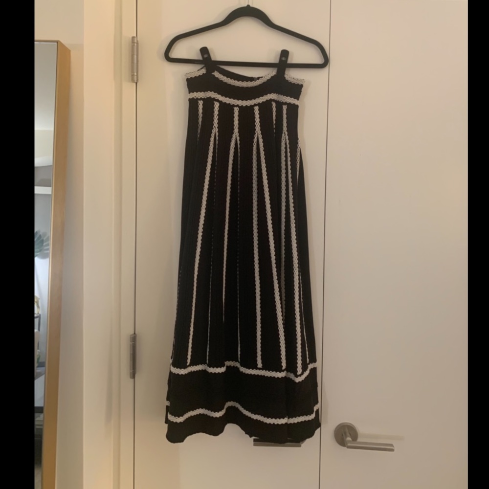 Maje black and white knit skirt